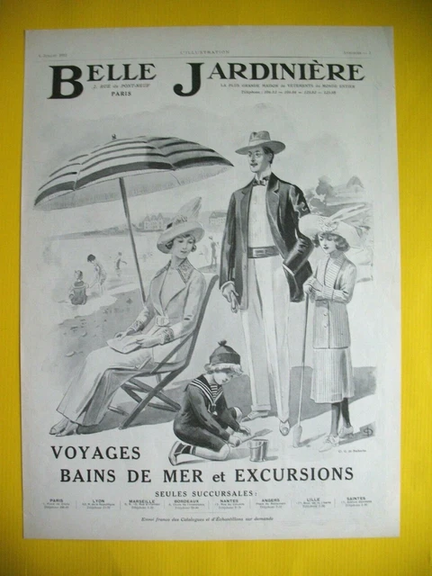 Beautiful Gardener Department Store Sea Beach By Malherbe Press Advertisement 1912