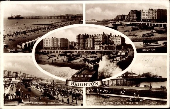 Ak Brighton East Sussex England, Splash Point, Boating Pool and... - 3730397