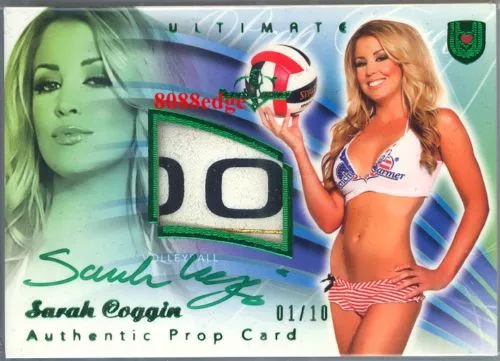 2010 Benchwarmer Ultimate Prop Swatch Autograph Auto Card: Sarah Coggin #1/10