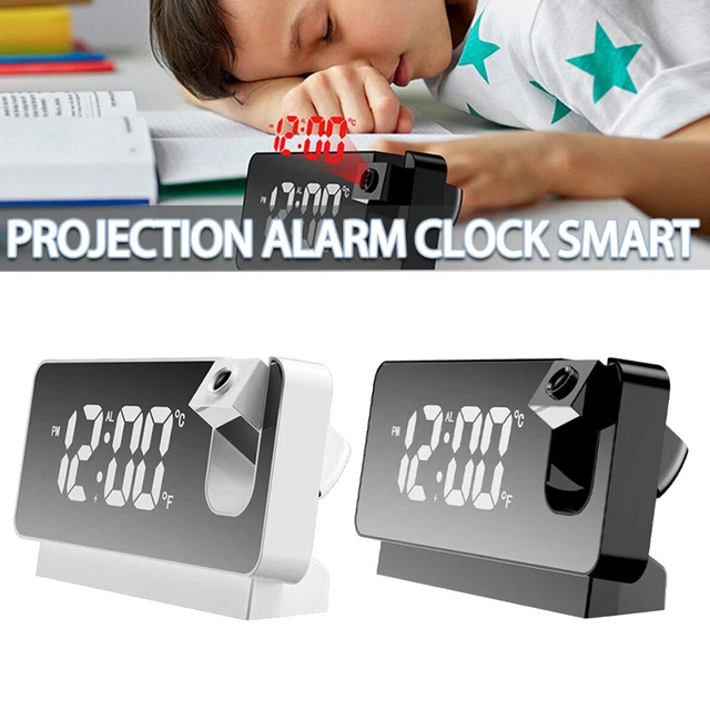 Digital LED Projection Alarm Clock Temperature Date Snooze Ceiling Projector +f