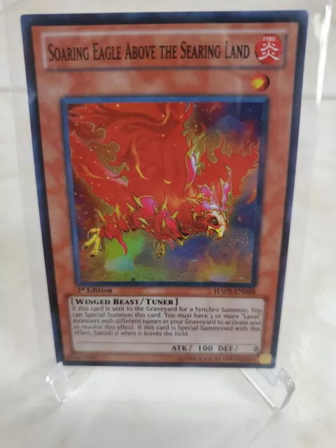 YuGiOh Soaring Eagle Above the Searing Land - HA05-EN008 - Super Rare - 1st Edit