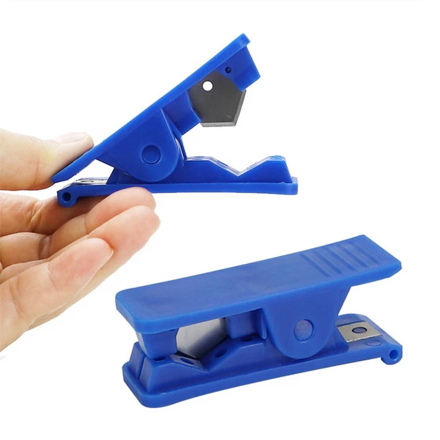 PE Pipe Cutter 1pc V-shaped Positioning ≤12mm Black Blue PTFE Tube Cutter