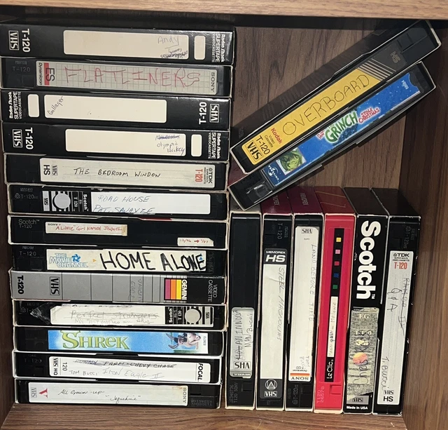 LOT OF 28 Old VHS Tapes Prerecorded Sold as Used Blanks 0.99