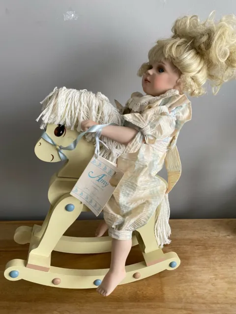 The Hamilton Heritage Doll Collection "Amy" with Rocking Horse 1992