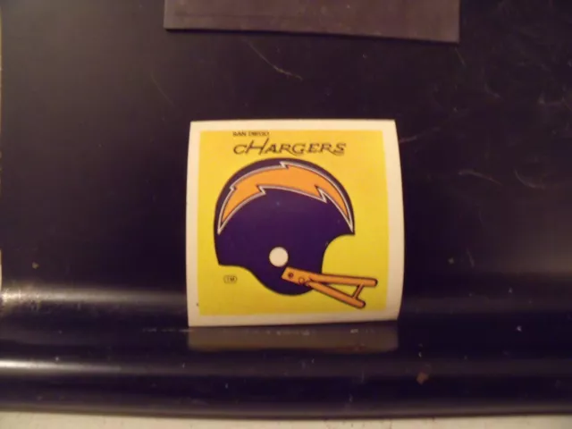 1977 NFL Football Helmet Sticker Decal San Diego Chargers Sunbeam Bread