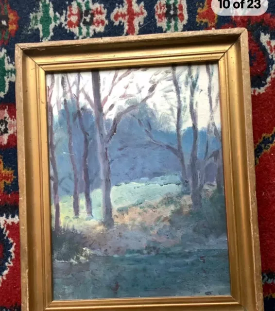 antique oil painting framed