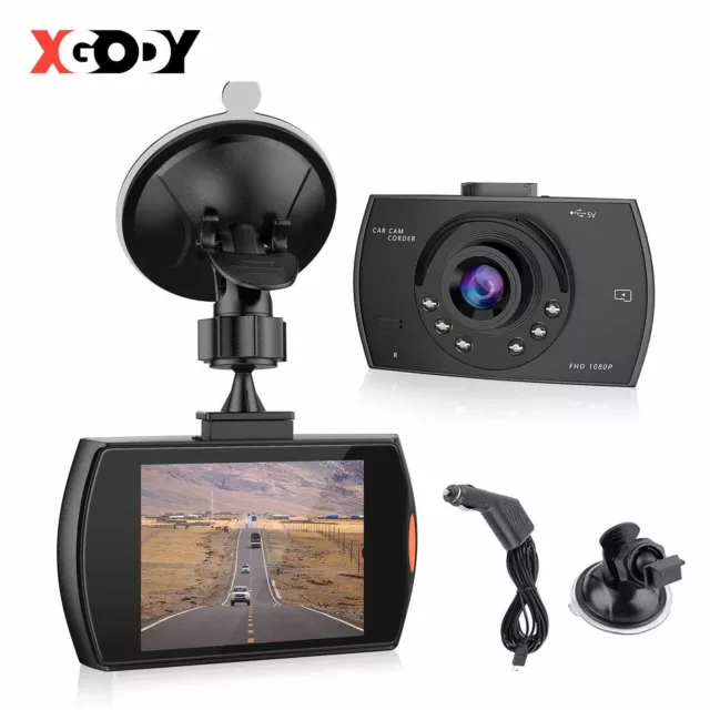 XGODY Dash Cam Car DVR Front Night Vision 1080P Full HD Driving Video Recorder