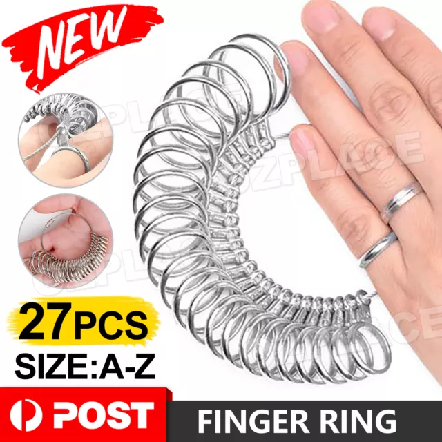 Australia A-Z Finger Ring Sizer Size Sizing Measure Measurement Gauge Tool Set