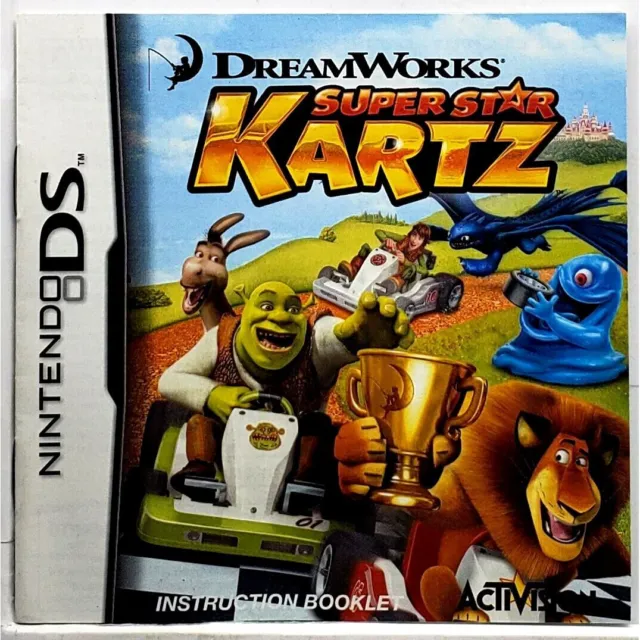 (Manual Only) Dreamworks Super Star Kartz Nintendo DS Authentic