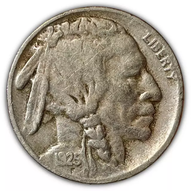 1925-S Buffalo Nickel Near Very Fine VF Coin #2923