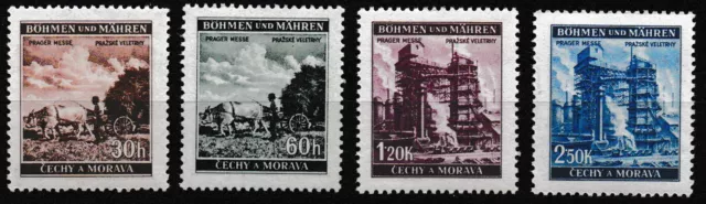 Böhmen und Mähren - Prager Messe Satz ungebraucht 1941 Mi. 75-78