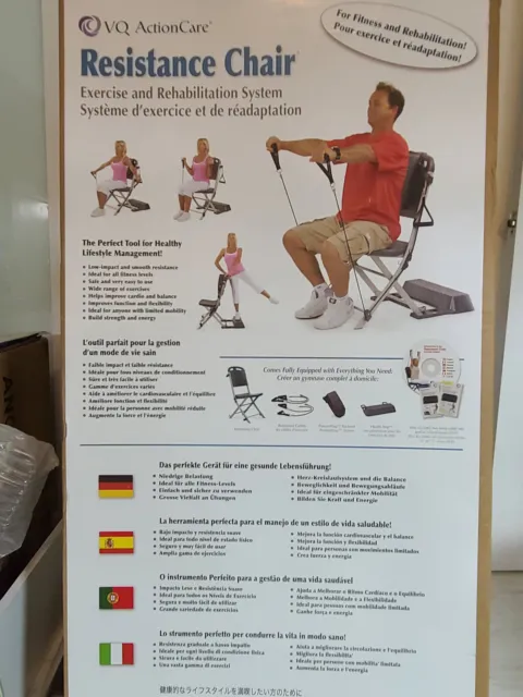 VQ ActionCare The Resistance Chair Complete Seated Exercise System Program New