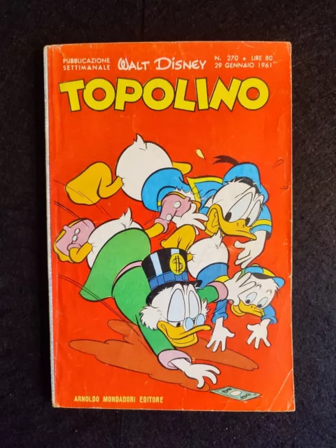 TOPOLINO LIBRETTO Nr. 270 Ed. Mondadori 1961 con FIGURINE ***