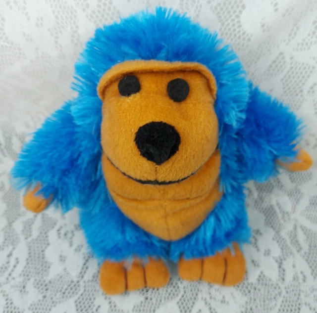 Topco Gorilla Monkey Ape Blue 8" Plush Dog Toy Pet Squeak Squeaky Stuffed Animal