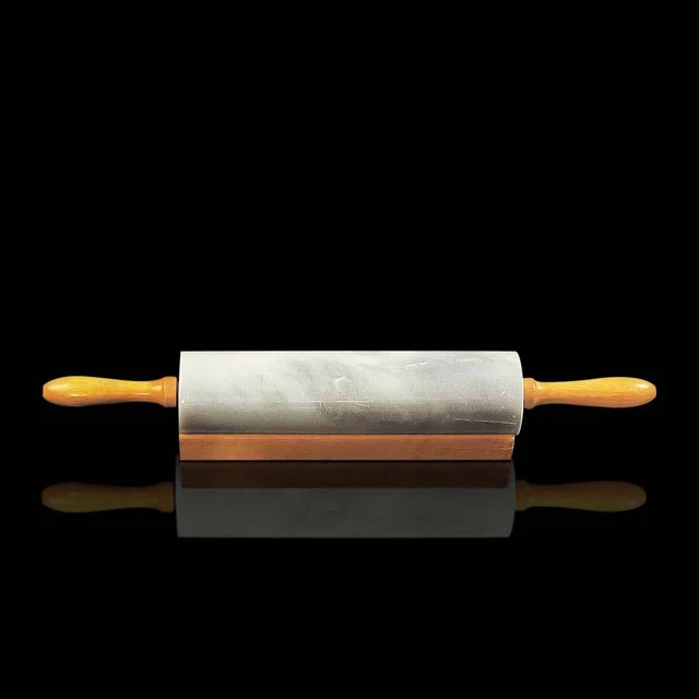 Rodillo de Cocina Mármol Blanco Carrara Italian Marble Kitchen Rollingpin 45cm