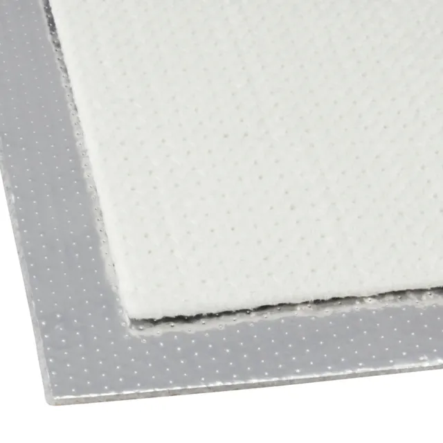20x50cm Hitzeschutz Matte selbstklebend Aluminium Fiberglas 5mm bis ca. 1000 °C