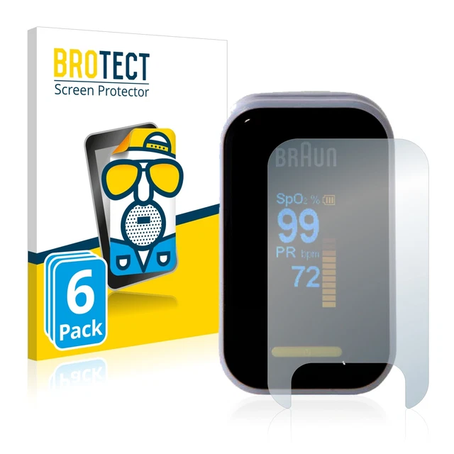 6x Antiriflesso Pellicola Protettiva Opaca per Braun Pulsoximeter YK-81CEU