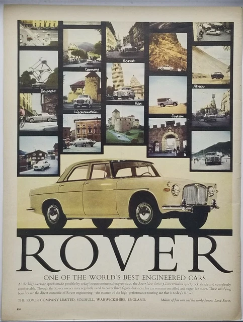 1962 Rover Series 3 Litre Warwickshire England Land Rover Vtg Color Print Ad