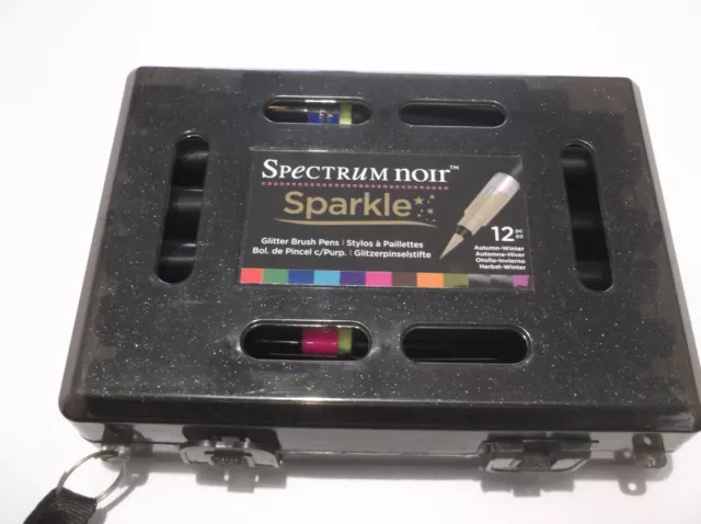 Crafters Companion, Spectrum noir, Pack of 12 Glitter Brush pens