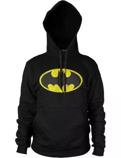 Batman Distressed Logo Hoodie Black