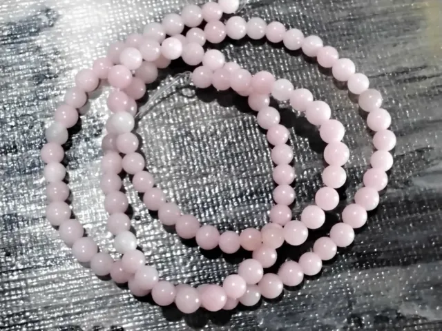 Natural Pink Opal,  4mm, Approx 100pce. Free postage.OZ Seller