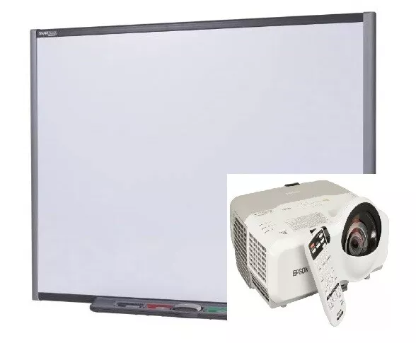 66" Sb660 Interactive Smart Board & Epson Short Throw Projector Complete 2