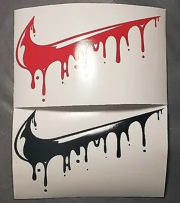 Nike Drip Swoosh Custom Sticker Wall Art Laptop Car Decal