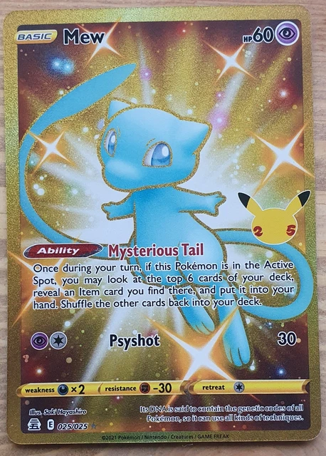 Pokemon Celebrations Set! Mew 011/025 Holo Rare Card 2021 Near Mint ✨ (Set B