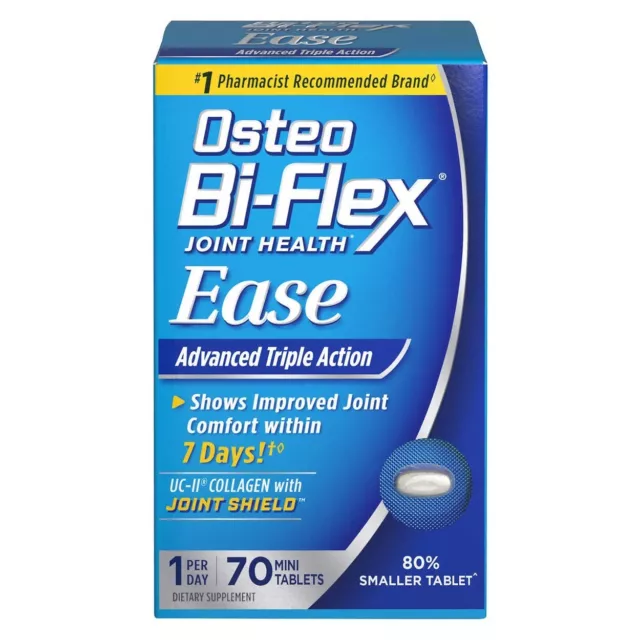 Osteo Bi-Flex Facilité, 70 Mini Tablettes - Vitamine D3, Joint Bouclier, Uc-Ii