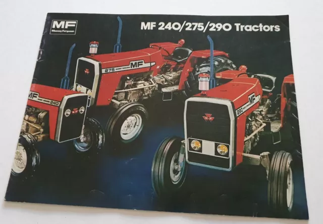 MASSEY FERGUSON TRACTOR RANGE SALES BROCHURE MF240 275 290 Massey-Ferguson Aust.