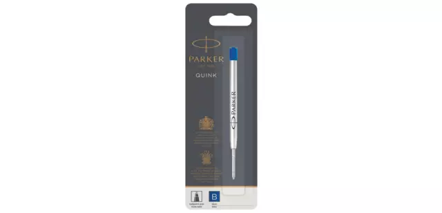 Parker recharges pour stylo bille  pointe large  encre bleue QUINKflow