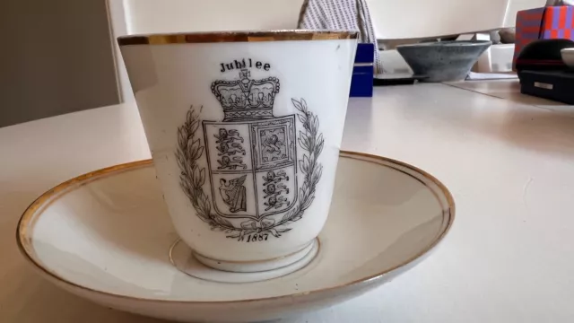 Queen Victoria Jubiee Cup & Suacer 1867 Original