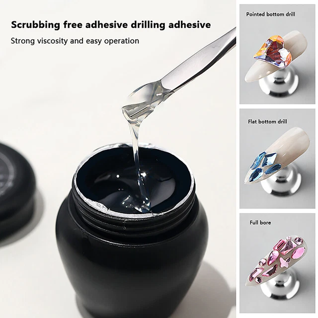 6 ml diamantes de imitación para arte en uñas hágalo usted mismo gel pegamento adhesivos UV cristal pegajoso diamante Dec S1