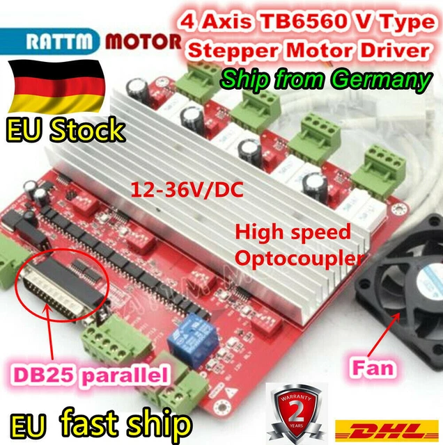 3 Axis Tb6560 Cnc Stepper Motor Driver Controller Board Manual ZU ...
