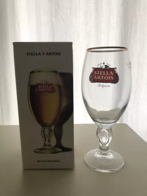 Stella Artois Chalice Beer Glass  33CL & Keepsake Box Brand New
