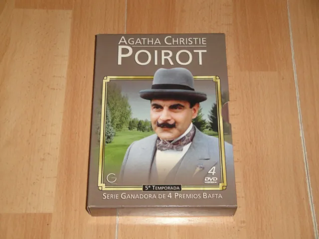 Agatha Christie - Poirot 5ª Quinta Temporada En Dvd Con 4 Discos En Buen Estado