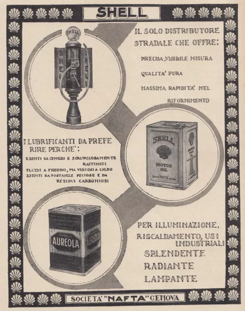 Y1811 Gleitgel Shell Heiligenschein, Werbung Oldtimer 1929, Vintage Werbung