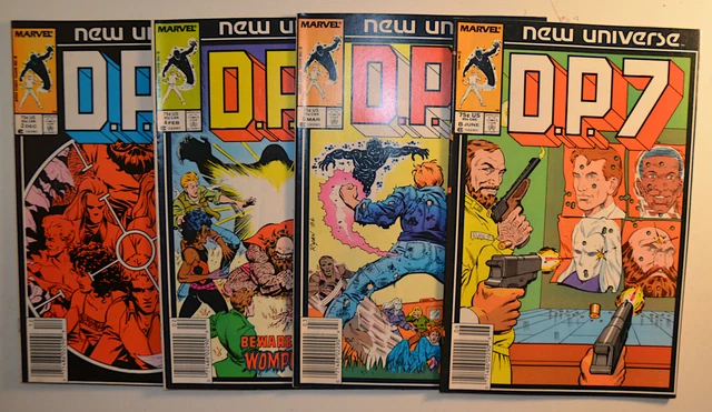 DP7 Lot of 4 #2,4,5,8 Marvel Comics (1986) VF/NM Newsstand 1st Print Comic Books