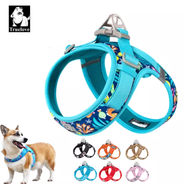 Truelove Floral Printing Harness for Dogs and Cats Breeds All Weather Adjustable