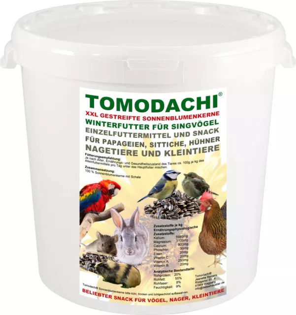 Sonnenblumenkerne gestreift groß Vogelfutter Winterfutter Singvogel Futter 1kg