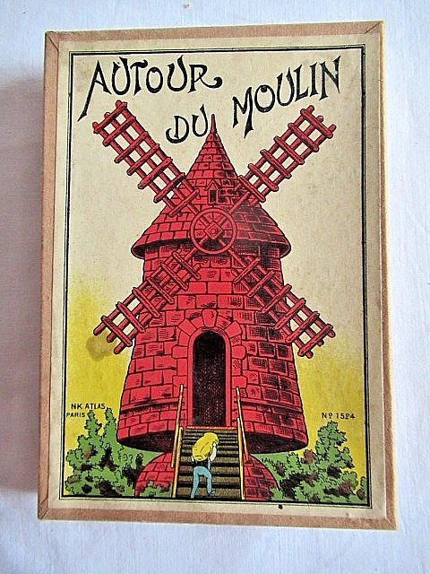 Casse-tête Ancien Type 'Jeux Réunis Autour Du Moulin' - Modèle N.K. Atlas 1524, Occasion, Jeu Vintage