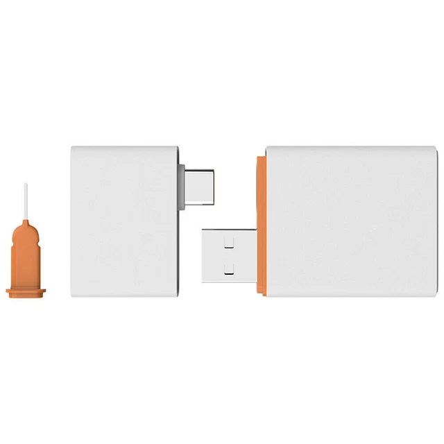 Conector USB doble tipo A/C nCard casi nuevo lector de tarjetas micro SD USB 3.1 convertidor P&P