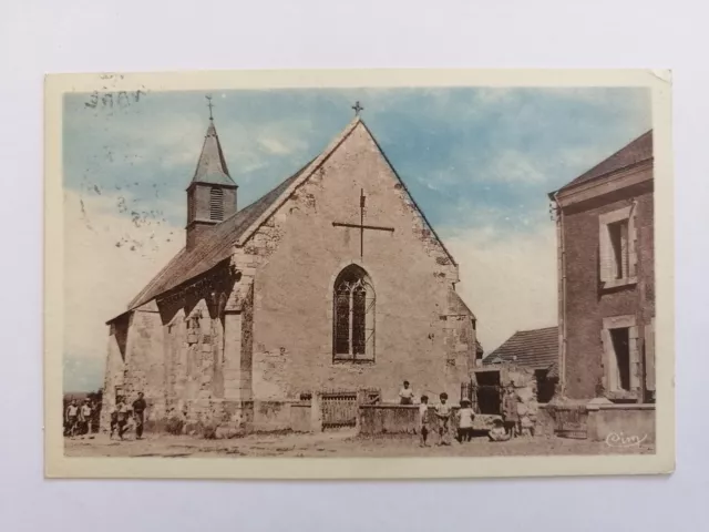 Carte Postale Ancienne 36 - JEU les BOIS Indre L'ÉGLISE St MAXIMUN du 12e siècle