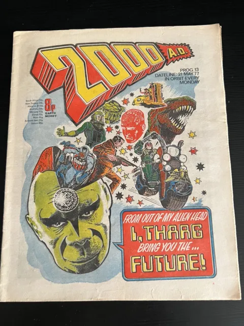 2000AD comic prog 13 from 1977 - Very Good condition