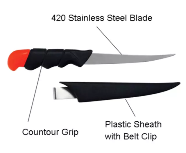 11- 420 STAINLESS Steel Floating Fillet Knife, High Visibility