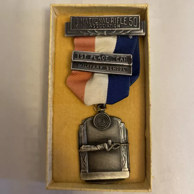Vintage National Rifle Association 1950 1st Place Cub Team Shooting Rifle Medal