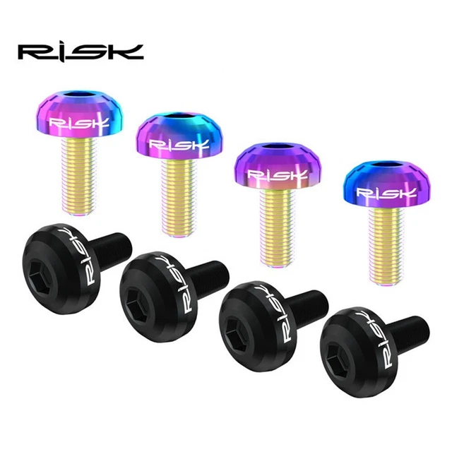 RISK M5x12mm Titanium Bike Bottle Holder Screw Bicycle Water Bottle-Cage Bolts