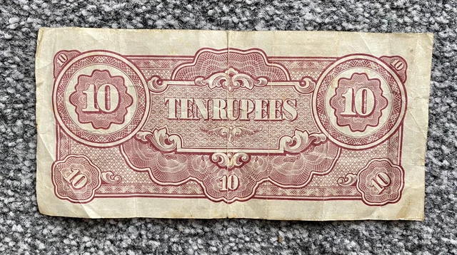 TEN RUPEE NOTE - The Japanese Government £3.00 - PicClick UK