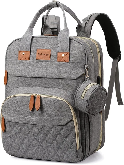 Babmoge Diaper Bag Backpack, Multifunction Travel Backpack Changing Bag