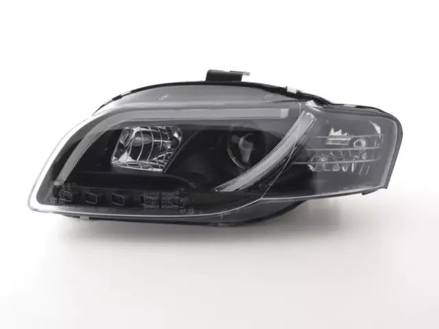 Scheinwerfer Set Daylight LED TFL-Optik Audi A4 Typ 8E Bj. 04-08 schwarz für Rec 3
